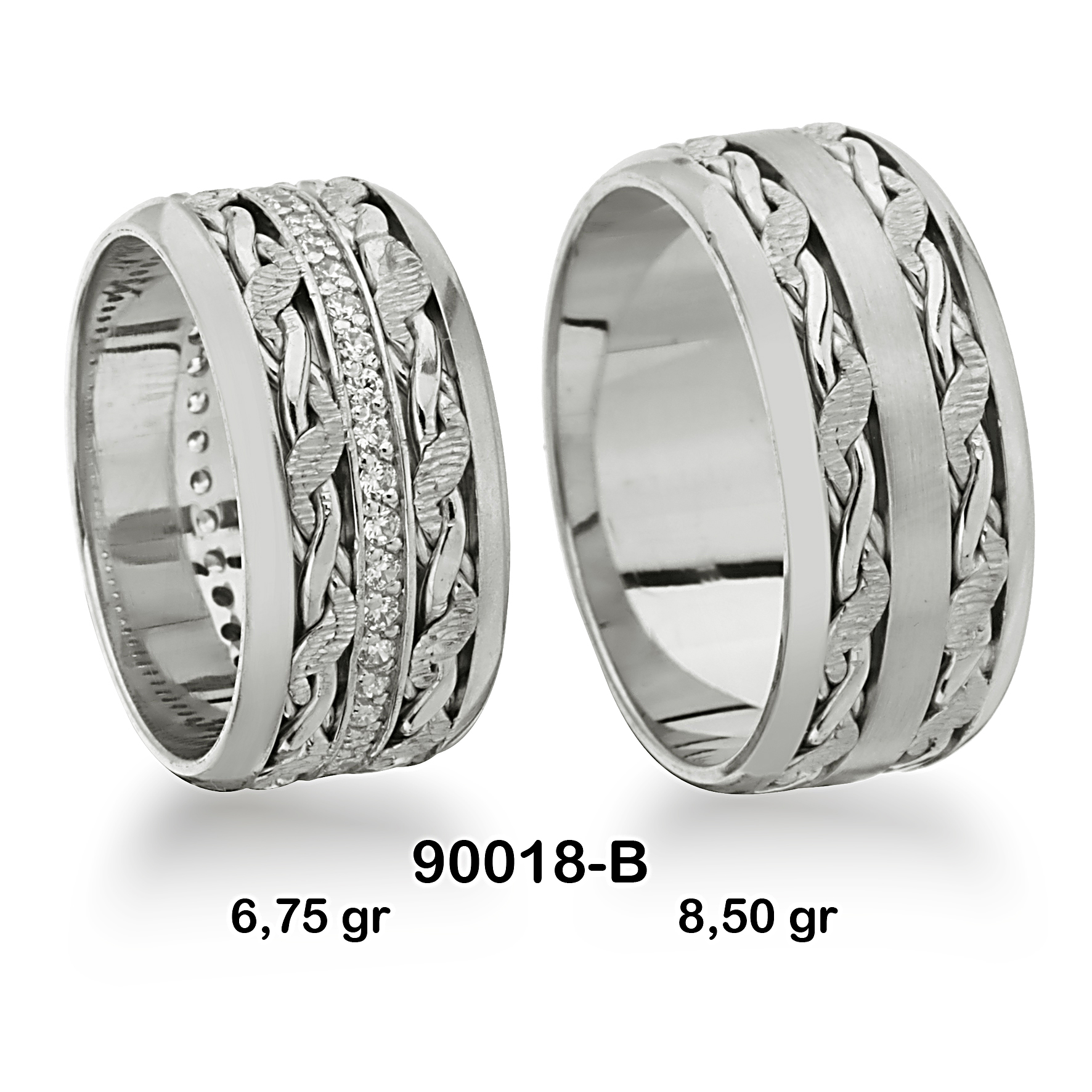 Beyaz Alyans Modeli-90018-B